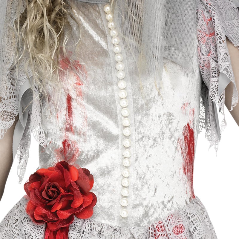 Fun World Zombie Bride Costume, Large 12-14, Multicolor - Image 2